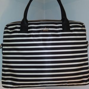 Kate Spade Black & White Striped Tote Bag